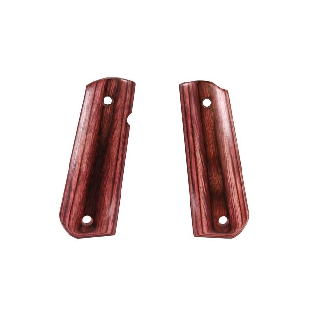 Hogue 1911 Govt. Ambidextrous Safety Cut Grip Model Round Heel Smooth Rosewood Laminate - Hogue