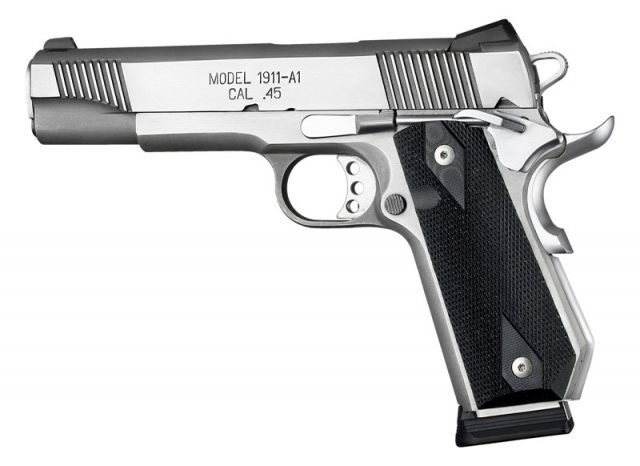Hogue 1911 Govt. Grip Model Bobtail Checkered G10 Black - Hogue