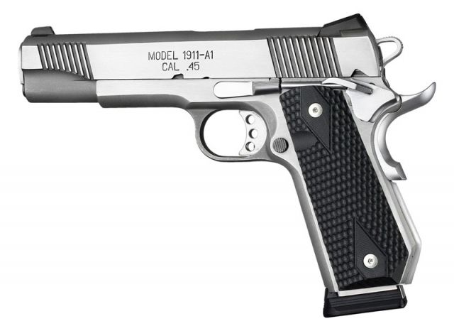 Hogue 1911 Govt. Grip Model Bobtail Piranha G10 Black - Hogue