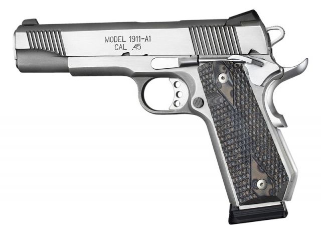 Hogue 1911 Govt. Grip Model Bobtail Piranha G10 G-Mascus Black/Grey - Hogue