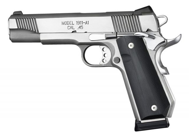 Hogue 1911 Govt. Grip Model Bobtail Smooth G10 Black - Hogue
