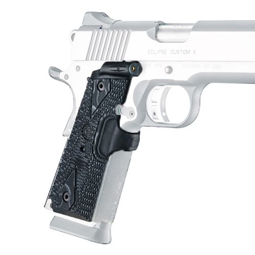 Hogue 1911 Govt. Laser Enhanced Grip Green Laser Piranha Grip G10 - G-Mascus Black - Hogue