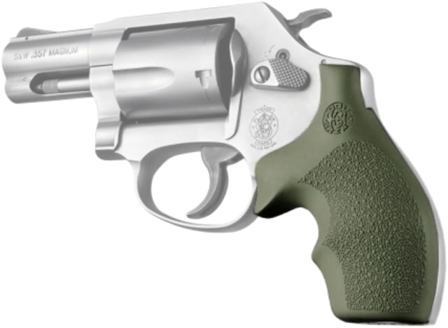 Hogue Round Butt Centennial/Metal Bodyguard Rubber Bantam Style Smith & Wesson J-Frame Revolver Revolver Grip Olive Drab Green - Hogue