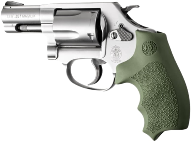 Hogue Round Butt Centennial/Metal Bodyguard Rubber Bantam Style Closed Backstrap Smith & Wesson J-Frame Revolver Revolver Grip Olive Drab Green - Hogue