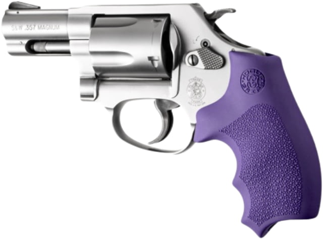 Hogue Round Butt Centennial/Metal Bodyguard Rubber Bantam Style Closed Backstrap Smith & Wesson J-Frame Revolver Revolver Grip Purple - Hogue
