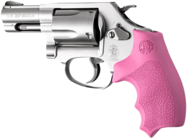 Hogue Round Butt Centennial/Metal Bodyguard Rubber Bantam Style Closed Backstrap Smith & Wesson J-Frame Revolver Revolver Grip Pink - Hogue