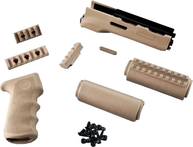 Hogue AK-47/AK-74 Standard Chinese and Russian Conversion Kit OverMolded Grip and Forend Desert Tan - Hogue