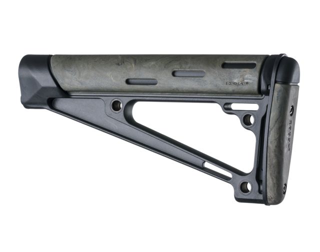 Hogue AR-15/M-16 OverMolded Fixed Buttstock - Fits A2 Buffer Tube Ghillie Green - Hogue