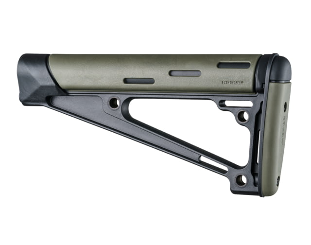Hogue AR-15/M-16 OverMolded Fixed Buttstock - Fits A2 Buffer Tube OD Green - Hogue