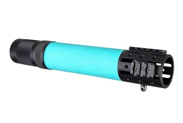 Hogue AR-15/M-16 Rifle Length Free Float Forend with OverMolded Gripping Area and Accessory Attachments Aqua - Hogue