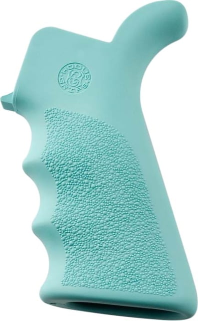 Hogue Hogue AR-15/M-16 Rubber Grip Beavertail with Finger Grooves Rubber Aqua - $25.46 at Optics Planet