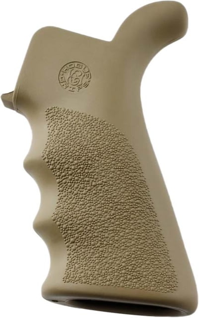 Hogue AR-15/M-16 Rubber Grip Beavertail with Finger Grooves Rubber Tan