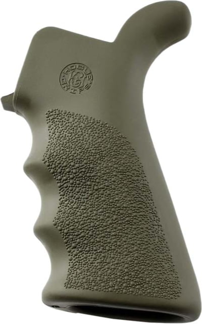 Hogue AR-15/M-16 Rubber Grip Beavertail with Finger Grooves Rubber Green