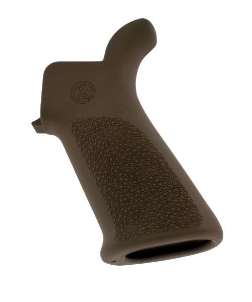 Hogue AR-15/M-16 Rubber Grip Beavertail with No Finger Grooves Desert Tan