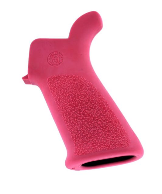 Hogue AR-15/M-16 Rubber Grip Beavertail with No Finger Grooves Pink - Hogue