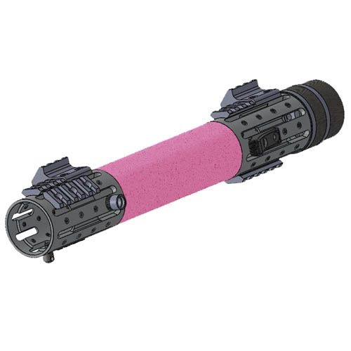 Hogue AR15 Ext. Length FF Forend w/ OverMolded Grip Area/Accessory Attachments Pink 190617 - Hogue