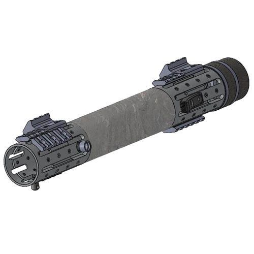 Hogue AR15 Ext. Length FF Forend w/ OverMolded Grip Area/Accessory Attachments Ghillie Green 190626 - Hogue