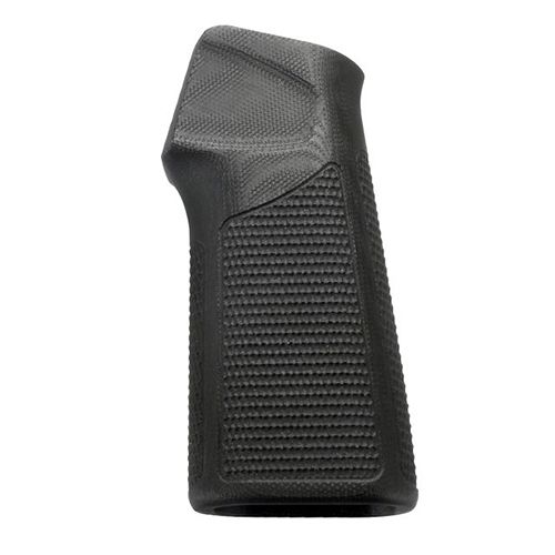 Hogue AR15/M16 15 Degree Vertical No Finger Groove GripPiranha Grip G10 Solid Black - Hogue
