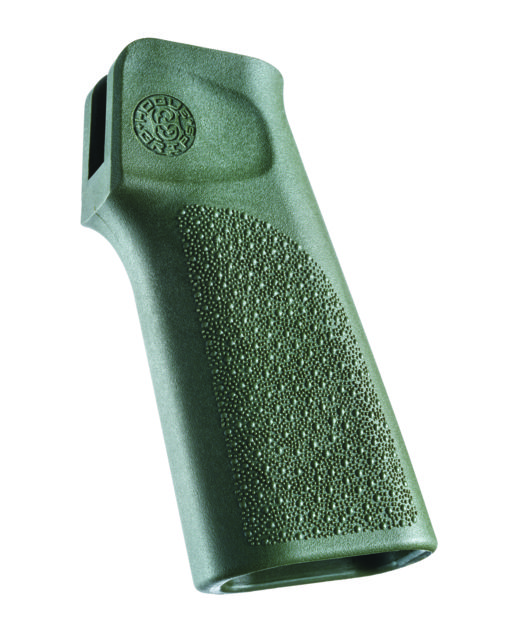 Hogue AR15/M16 15 Degree Vertical No Finger Groove Polymer OD Green - Hogue