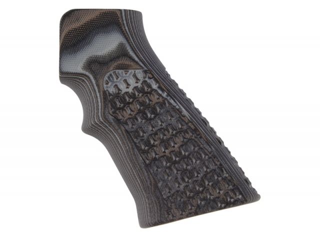 Hogue AR15 / M16 Chain Link G-10 - G-Mascus Black/Gray - Hogue