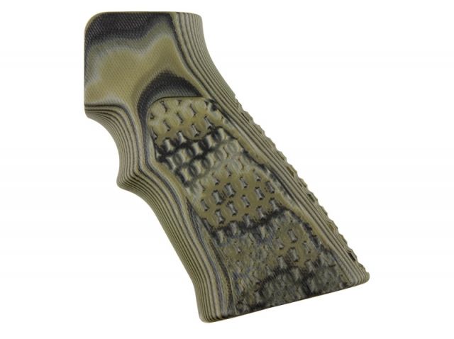 Hogue AR15 / M16 Chain Link G-10 - G-Mascus Green - Hogue