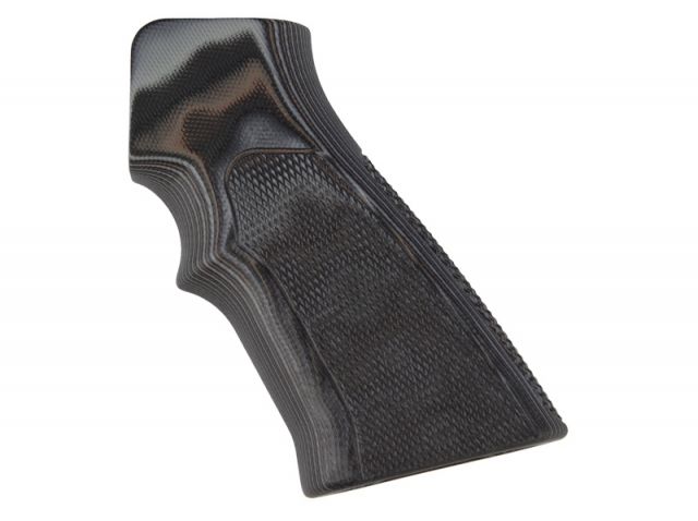 Hogue AR15 / M16 Checkered G-10 - G-Mascus Black/Gray - Hogue