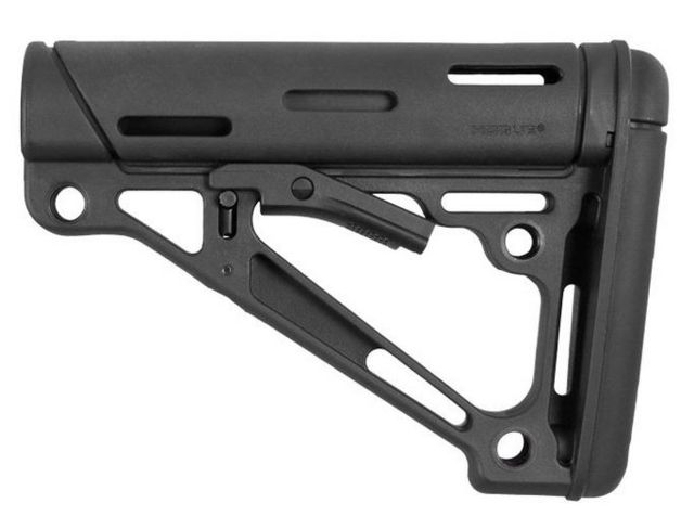 USED Hogue AR15/M16 OverMold Collapsible Buttstock Fits Mil-Spec Buffer Tube Black Rubber  EDEMO11 Used Condition Like New - Hogue