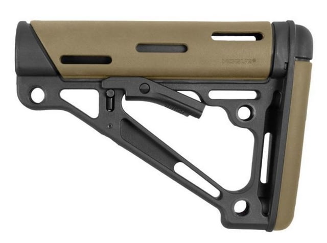 USED Hogue AR15/M16 OverMold Collapsible Buttstock Fits Mil-Spec Buffer Tube Flat Dark Earth Rubber - Hogue