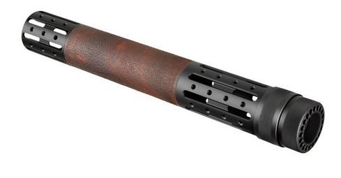 Hogue AR15/M16 EXTND Length Free Float Forend w/ OverMold Gripping area and Accessory Attachments Red Lava - Hogue