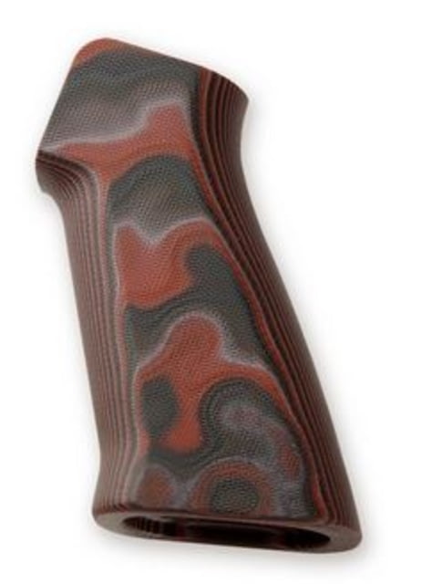 Hogue AR15 / M16 No Finger Groove Smooth G10 G-Mascus Red Lava - Hogue