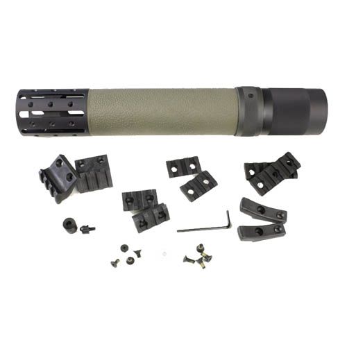 Hogue AR15/M16 Rifle Length FF Forend w/ OM Grip Area/Accessory Attachments Olive Drab Green 190604 - Hogue