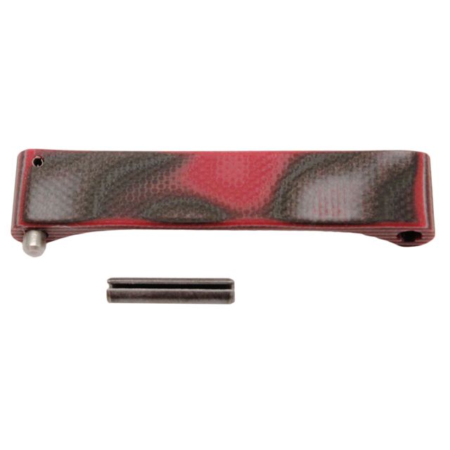 Hogue AR15/M16 St Trigger Guard G10 w/ Extreme Series Aluminum Grip G-Mascus Red Lava 196033 - Hogue