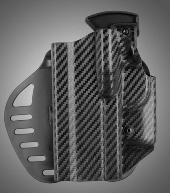 Hogue ARS Stage 1 Carry Officer Model 1911 Left Hand Holster CF Weave Black - Hogue