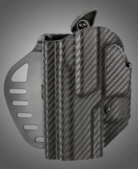 Hogue ARS Stage 1 Carry Sig Sauer P250 Compact Left Hand Holster CF Weave Black - Hogue