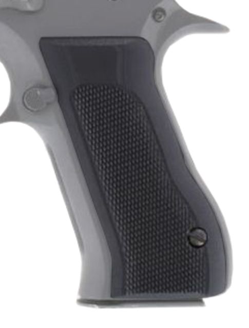 Hogue Baby Eagle .40 / 9mm Jericho & Uzi Eagle Checkered G-10 - Solid Black - Hogue