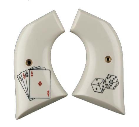 Hogue Blackhawk/Vaquero Scrimshaw Ivory Polymer - Aces - Hogue