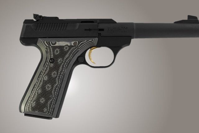 Hogue Browning BuckMark Checkered G-10 - G-Mascus Black/Gray - Hogue