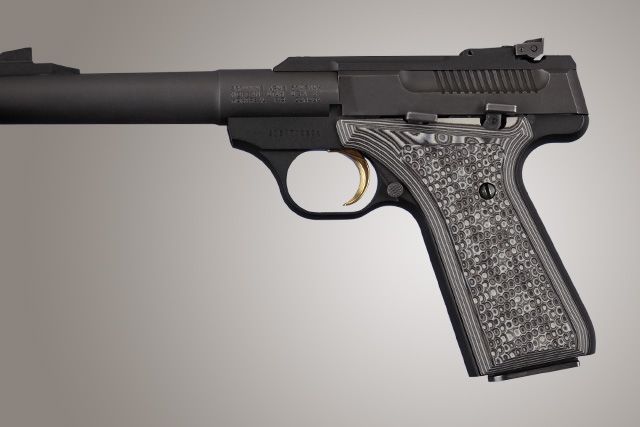 Hogue Browning BuckMark Piranha Grip G-10 - G-Mascus Black/Gray - Hogue