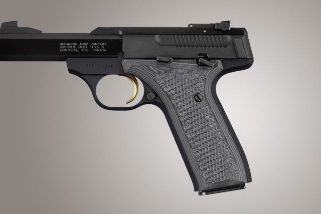 Hogue Browning BuckMark URX Piranha Grip G-10 - G-Mascus Black/Gray - Hogue
