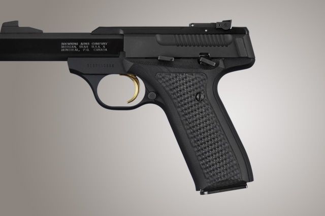 Hogue Browning BuckMark URX Piranha Grip G-10 - Solid Black - Hogue