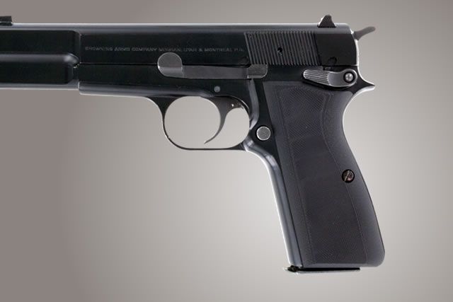 Hogue Browning Hi-Power G-10 - Solid Black - Hogue