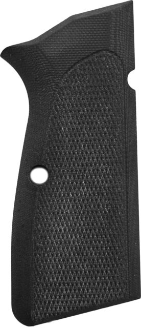 Hogue Browning Hi-Power Checkered G-10 - Solid Black