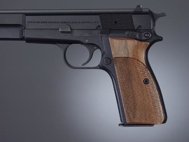 Hogue Browning Hi-Power Pau Ferro Checkered