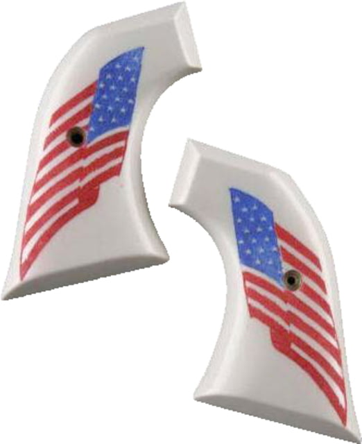Hogue Super Blackhawk Scrimshaw Ivory Polymer - American Flag - Hogue