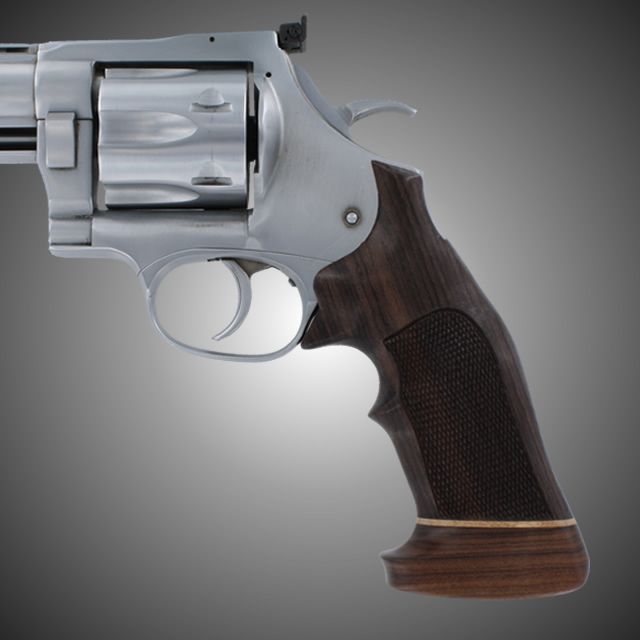 Hogue Dan Wesson LargeFrame Rosewood Big Butt Checkered - Hogue