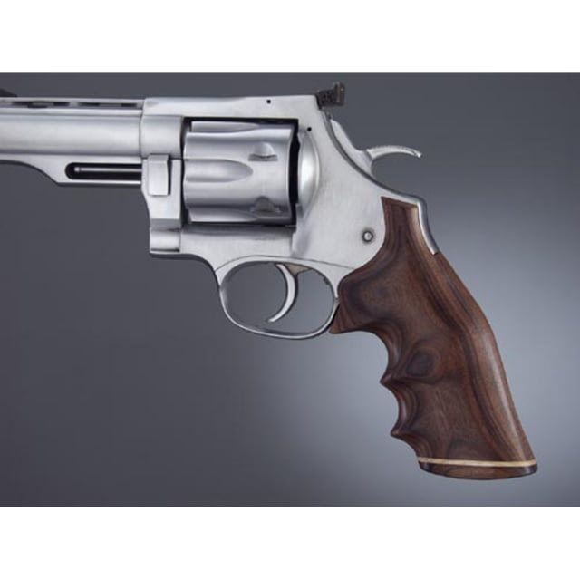 Hogue Dan Wesson Lg. Frame Pau Ferro Top Finger Groove Stripe/Cap Checkered - Hogue