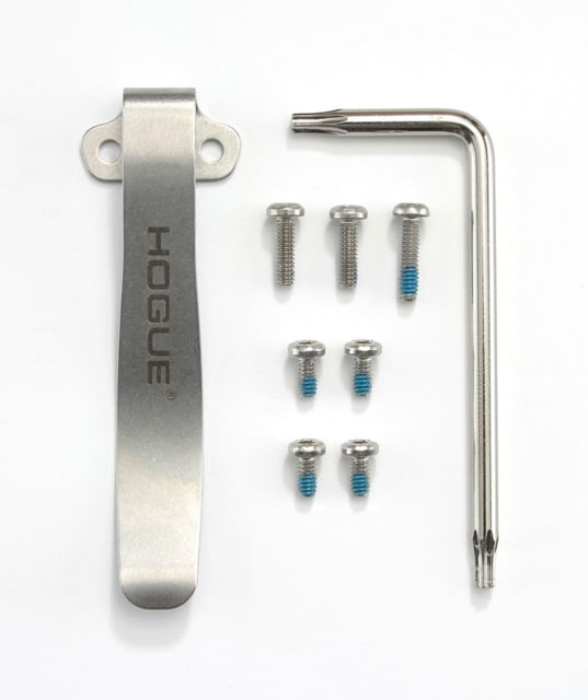 Hogue Deep Carry Clip & Torx Screw Kit - Fits EX-01 EX-03 EX-04 and OTF Tumbled Finish - Hogue