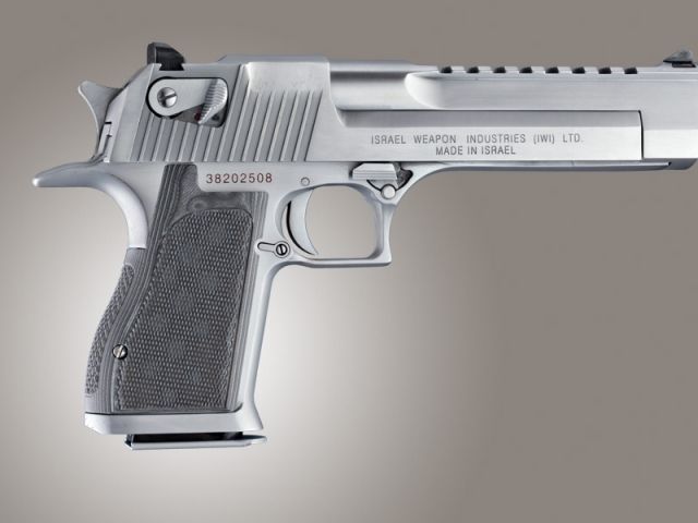 Hogue Desert Eagle Checkered G-10 - G-Mascus Black/Gray - Hogue