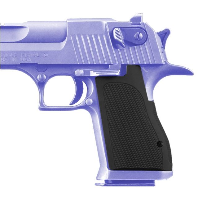 Hogue Desert Eagle Checkered G-10 - Solid Black G-10