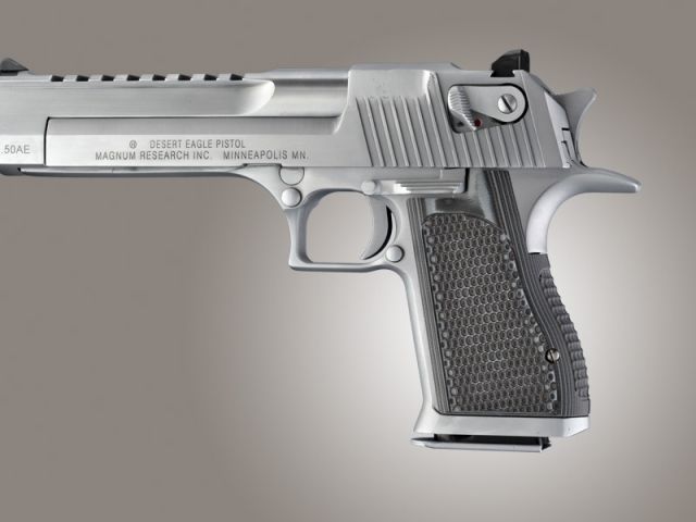 Hogue Desert Eagle Piranha Grip G-10 - G-Mascus Black/Gray - Hogue